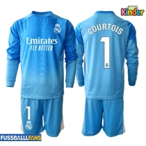 Real Madrid Thibaut Courtois #1 Torwart Heimtrikotsatz Kinder 2025-26 Langarm (+ Kurze Hosen)